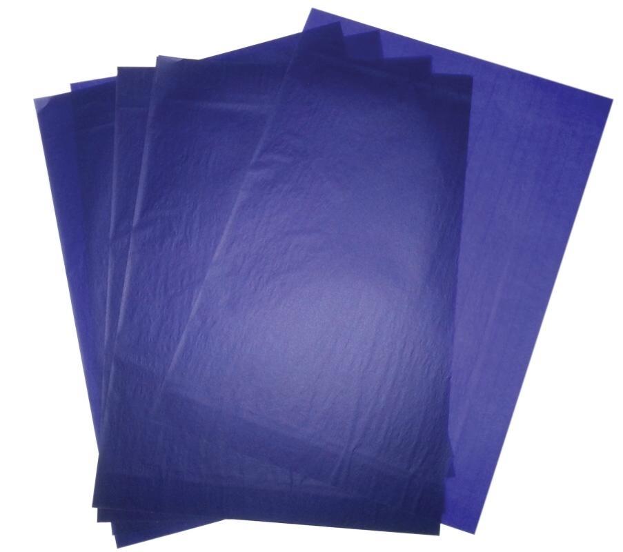 CAJA 100 HOJAS PAPEL CARBON AZUL PARA CALCAR 22X28 SUPREMA 600 ROLAN