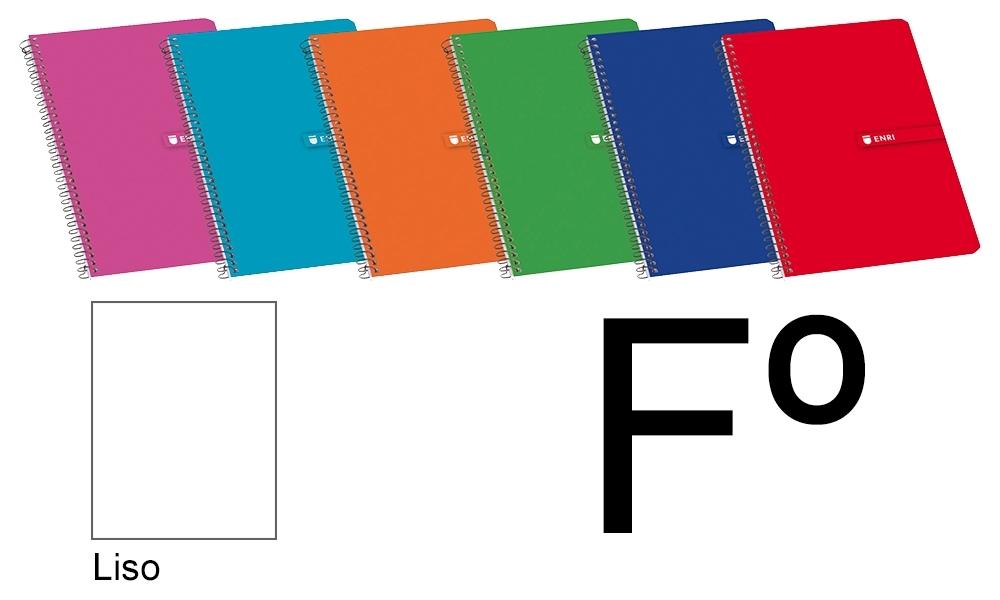 CUADERNO TAPA BLANDA FOLIO 80 H. LISO ENRI COLORES SURTIDOS