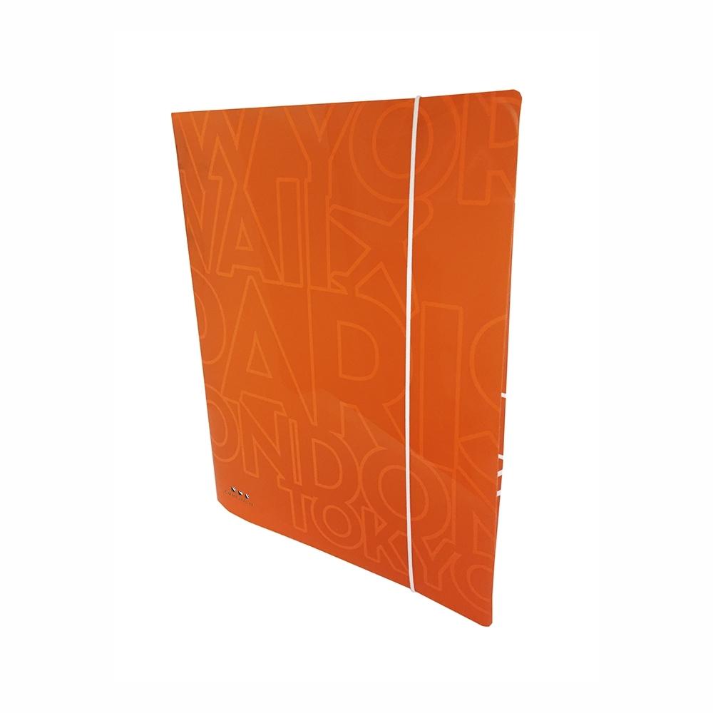 CARPETA 30 FUNDAS PP NARANJA NEON
