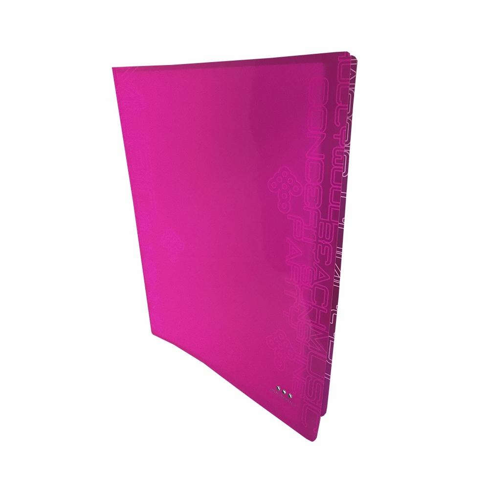 CARPETA 30 FUNDAS PP ROSA NEON