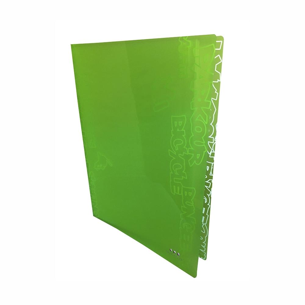 CARPETA 30 FUNDAS PP VERDE NEON