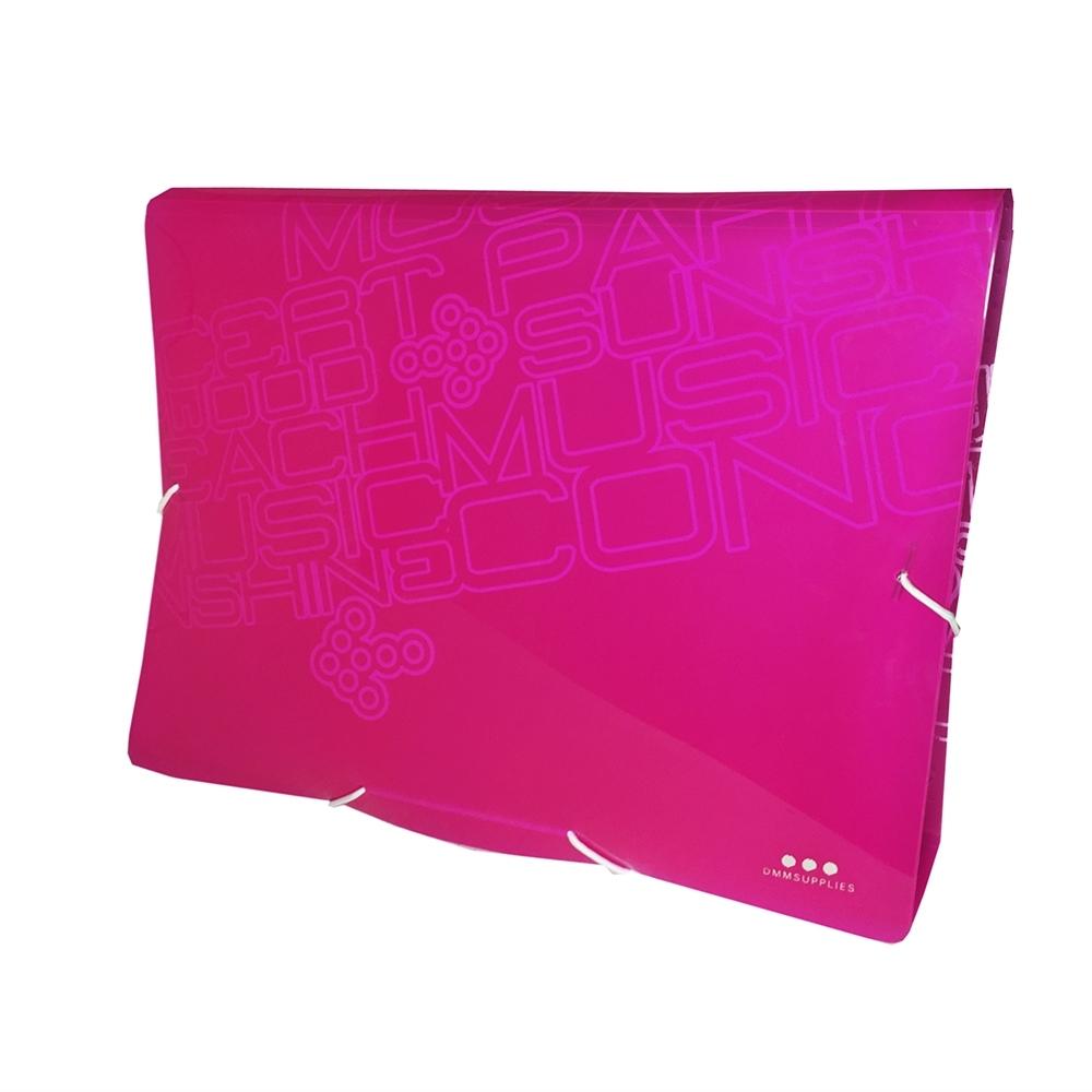 CARPETA FUELLE A4 CON GOMAS PP. ROSA NEON