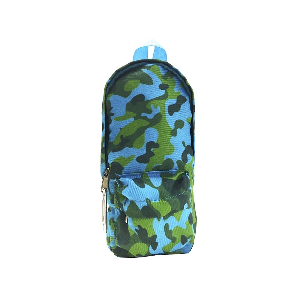 PORTATODO CAMUFLAJE VERDE - AZUL CELESTE