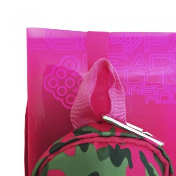 PORTATODO CAMUFLAJE VERDE -  ROSA