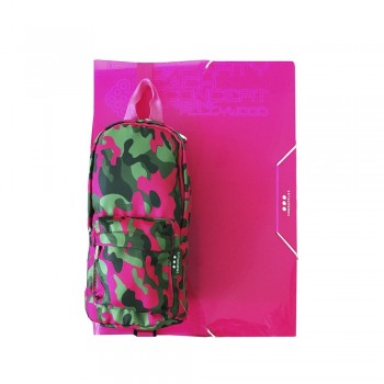 PORTATODO CAMUFLAJE VERDE -  ROSA
