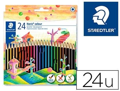 LAPICES DE COLORES STAEDTLER WOPEX ECOLOGICO 24 COLORES EN CAJA DE CARTON COD 78083