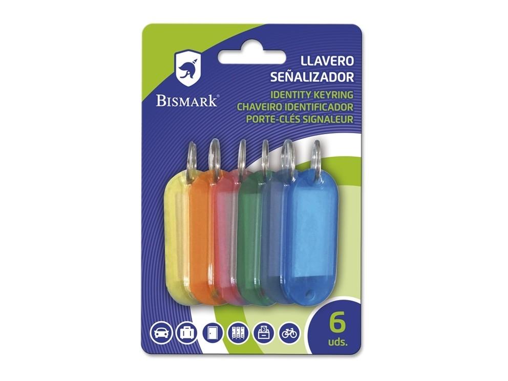 BLISTER 6 UNIDADES LLAVEROS SEÑALIZADORES BISMARK QUALITY
