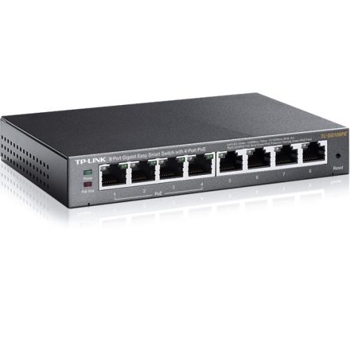 SWITCH GESTIONABLE TP-LINK TL-SG1008D 8 PUERTOS GIGABIT 10/100/1000 - 4 PUERTOS POE