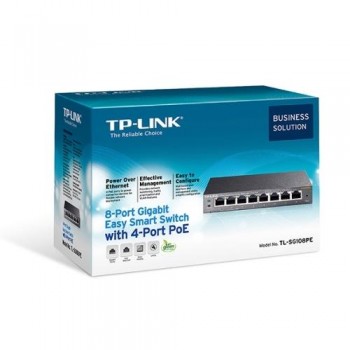 SWITCH GESTIONABLE TP-LINK TL-SG1008D 8 PUERTOS GIGABIT 10/100/1000 - 4 PUERTOS POE