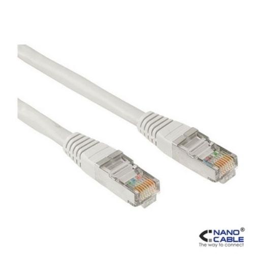 CABLE RED LATIGUILLO 7 M. RJ-45 CAT 6 NANOCABLE COLOR GRIS