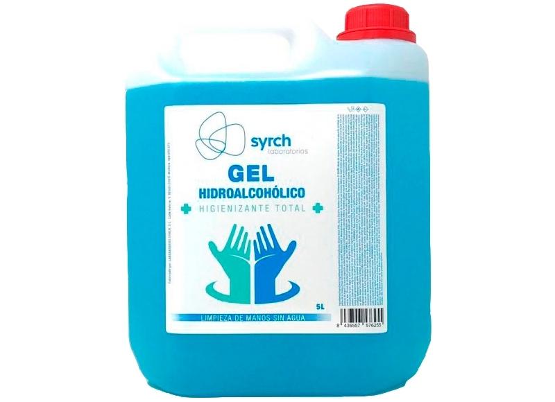 GEL HIDROALCOHOLICO HIGIENIZANTE PARA MANOS LIMPIA Y DESINFECTA SIN NECESIDAD DE ACLARADO GARRAFA DE 5 LITROS