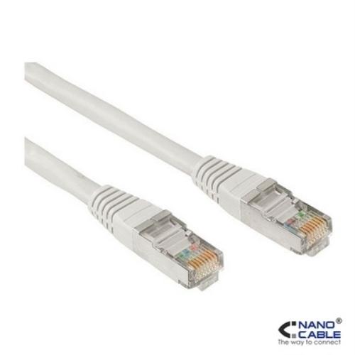 CABLE RED LATIGUILLO 2 M. RJ-45 CAT 6 NANOCABLE COLOR GRIS