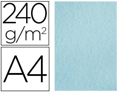PAPEL COLOR LIDERPAPEL PERGAMINO A4 240G/M2 AZUL PACK DE 25 HOJAS COD 64714
