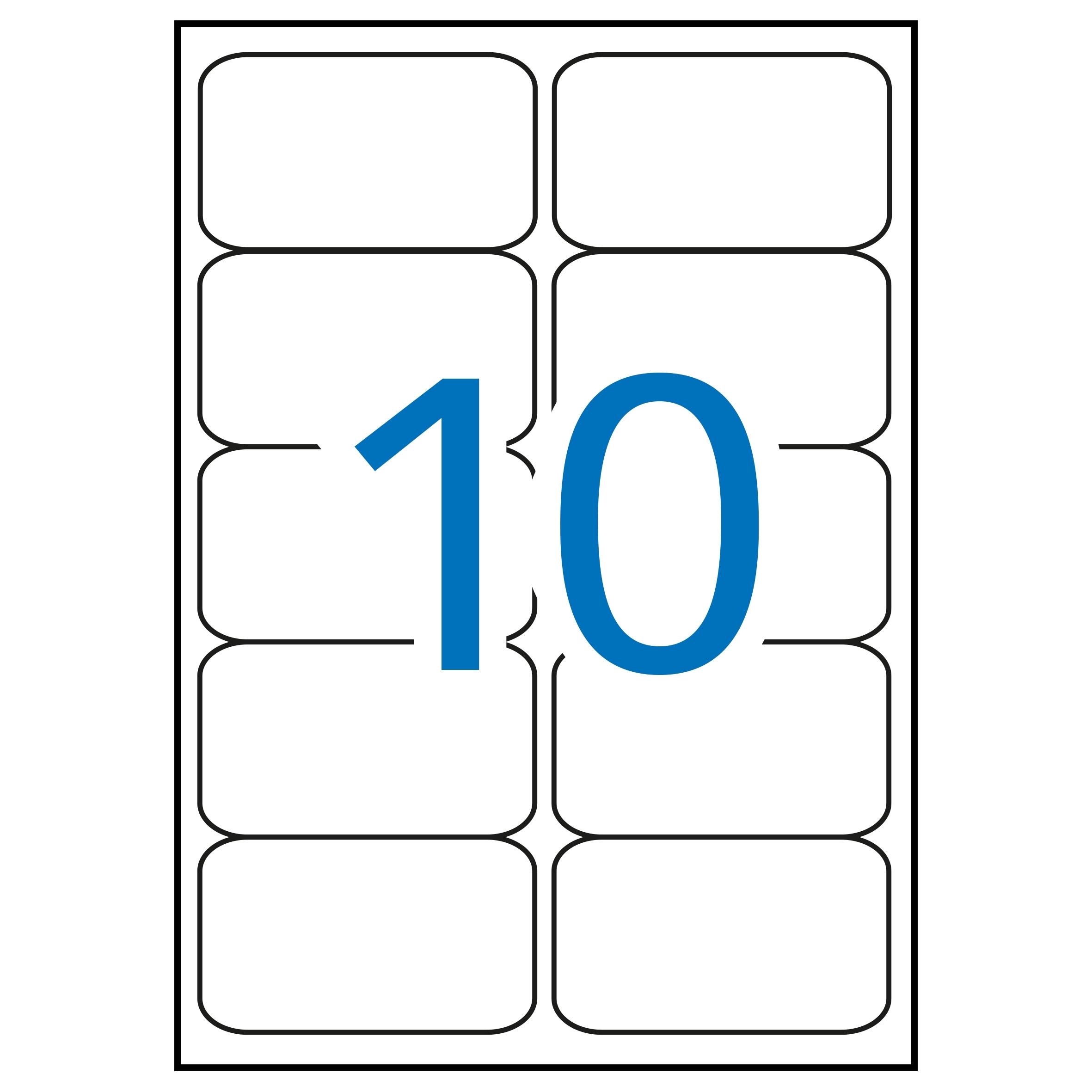 CAJA 100 H. ETIQUETAS BLANCAS ILC 99,1 X 57,0 APLI RF 2411