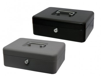 CAJA CAUDALES BISMARK 250X180X90 MM CON PORTAMONEDAS COLORES SURTIDOS