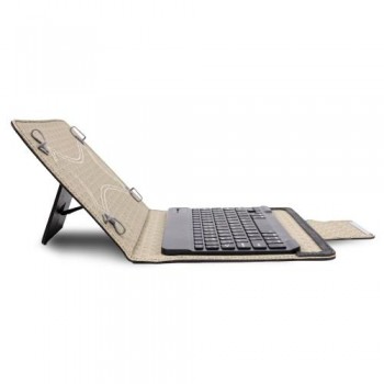 TALIUS - FUNDA PARA TABLET 10.1" CON TECLADO - BLUETOOTH - NEGRO ALUMINIO
