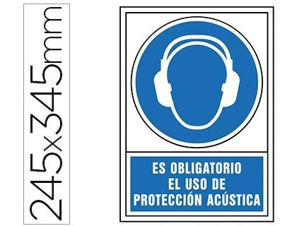 PICTOGRAMA SYSSA SEÑAL DE OBLIGACION ES OBLIGATORIO EL USO DE PROTECCION ACUSTICA EN PVC 245X345 MM COD 76033