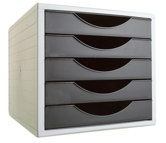 MODULO DE 5 CAJONES ARCHIVO 2000 ARCHIVOTEC 4005 PLASTICO OPACO NEGRO