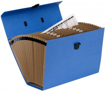 MALETIN CLASIFICADOR 19 DEPARTAMENTOS CON FUELLE BANKERS BOX AZUL