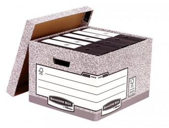 CONTENEDOR DE ARCHIVOS FELLOWES BANKERS BOX MEDIDAS INTERIOR 380X287X430 COLOR GRIS