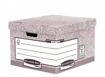 CONTENEDOR DE ARCHIVOS FELLOWES BANKERS BOX MEDIDAS INTERIOR 380X287X430 COLOR GRIS