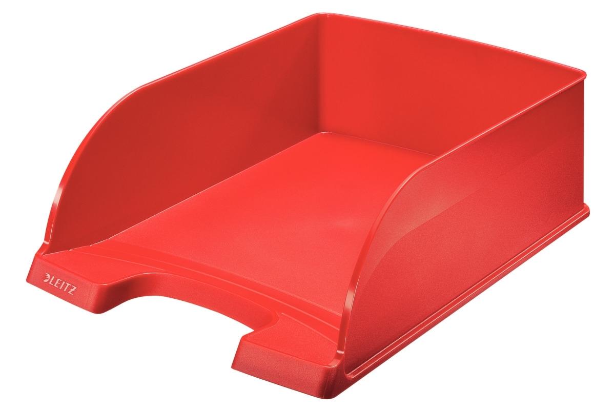 BANDEJA FORMATO VERTICAL GRAN CAPACIDAD LEITZ PLUS JUMBO ROJA
