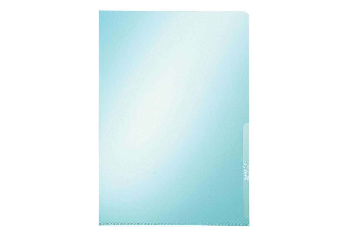 CAJA 100 DOSSIER UÑERO LEITZ PVC RIGIDO 150 MICRAS AZUL