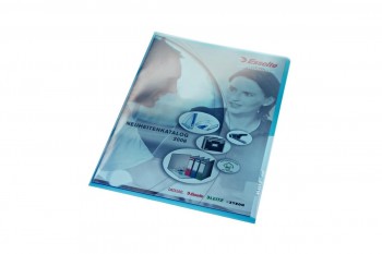 CAJA 100 DOSSIER UÑERO LEITZ PVC RIGIDO 150 MICRAS AZUL