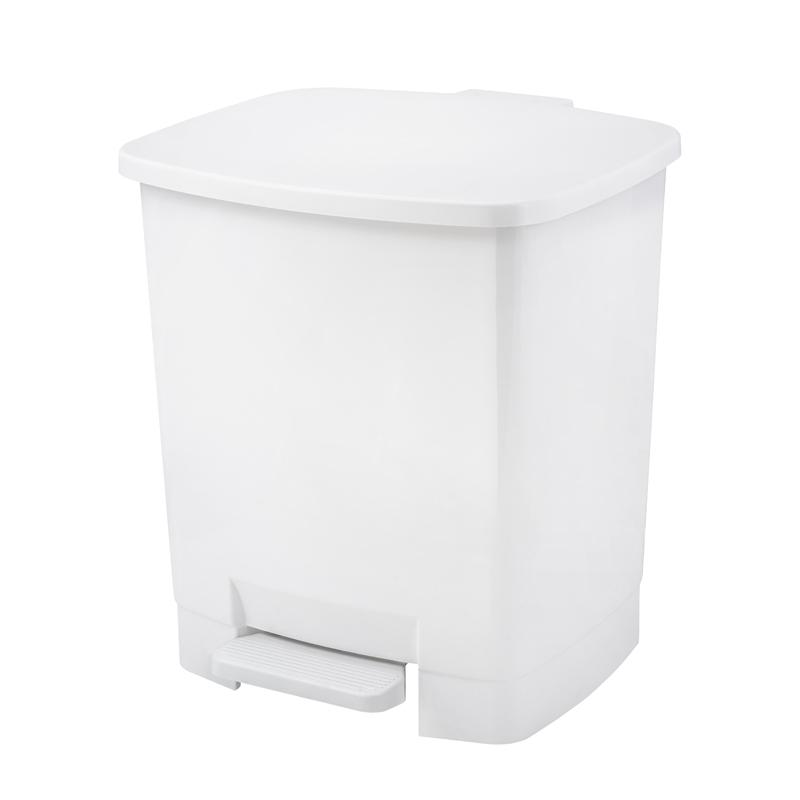 PAPELERA CONTENEDOR PLASTICO CON TAPADERA Y PEDAL 22L FAIBO 3350-08 COLOR GRIS