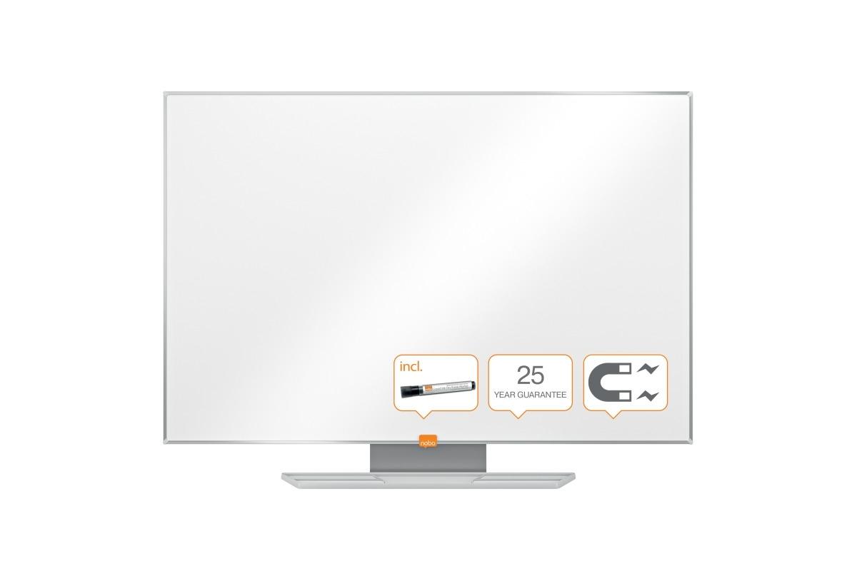 PIZARRA BLANCA MAGNETICA NOBO PREMIUM PLUS VITRIFICADA MARCO ALUMINIO 90X60 CM