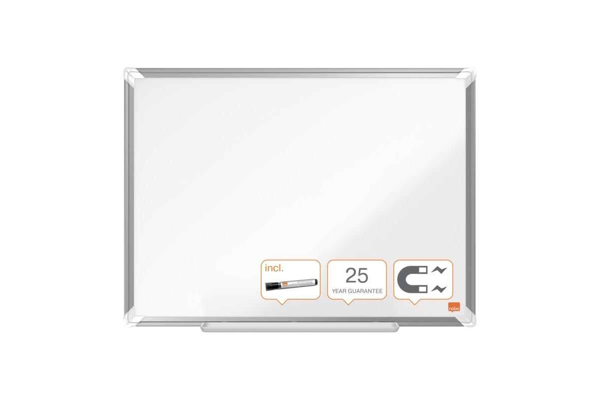 PIZARRA BLANCA MAGNETICA NOBO PREMIUM PLUS VITRIFICADA MARCO ALUMINIO 60X45 CM