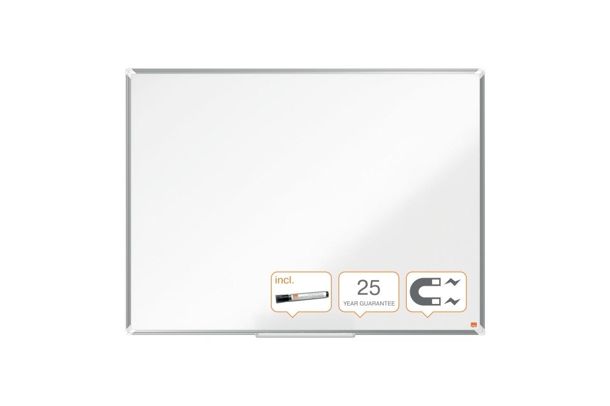 PIZARRA BLANCA MAGNETICA NOBO PREMIUM PLUS VITRIFICADA MARCO ALUMINIO 120X90 CM