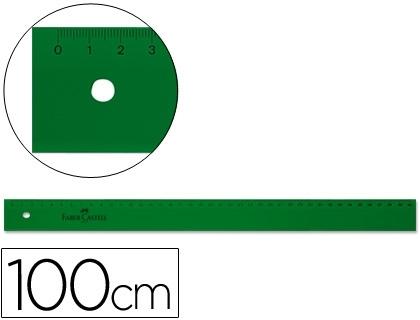 REGLA FABER 100 CM PLASTICO VERDE COD 6985