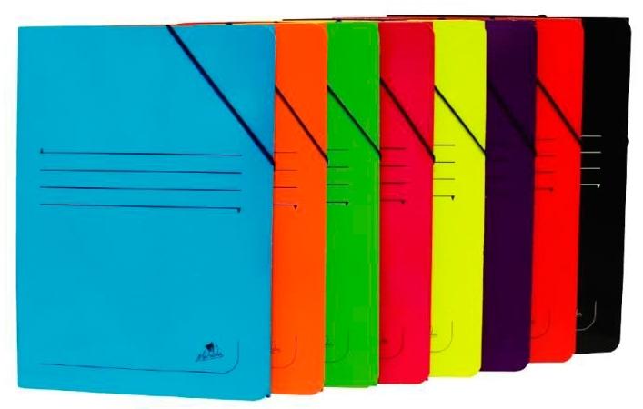 CARPETA GOMAS SOLAPAS CARTON PLASTIFICADO BRILLO FOLIO MARIOLA COLORES SURTIDOS