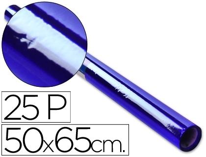 PAPEL CELOFAN ROLLO TREPADO AZUL -25 HOJAS DE 50X65 CM COD 22337
