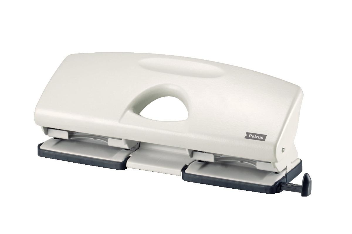TALADRO PETRUS 405 METALICO COLOR GRIS 4 PUNZONES CAPACIDAD HASTA 25 HOJAS