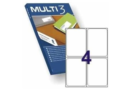 CAJA 100 HOJAS ETIQUETAS 99,1X139,0 MULTI 3 RF 10501
