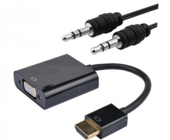 NANOCABLE - ADAPTADOR HDMI A VGA - CONEXIÓN HDMI/M A VGA/H + MINIJACK 3,5MM