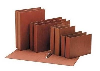 CARPETA DE 2 ANILLAS 40MM MIXTAS UNIPAPEL CUARTO APAISADO CARTON CUERO FORRADO