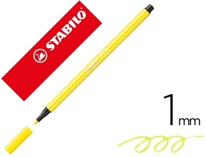 ROTULADOR STABILO ACUARELABLE PEN 68 AMARILLO LIMON 1 MM