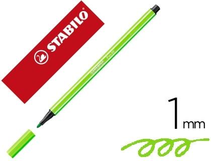 ROTULADOR STABILO ACUARELABLE PEN 68 VERDE PRADO 1 MM