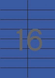 PAQUETE 20 H. ETIQUETAS COLOR AZUL 105X37 APLI RF. 01596
