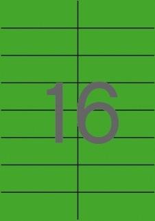 PAQUETE 20 H. ETIQUETAS COLOR VERDE 105X37 APLI RF. 01598