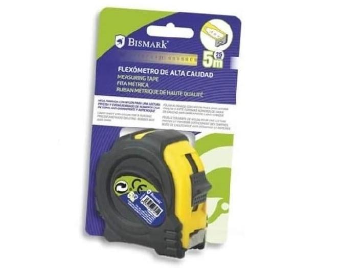 FLEXOMETRO BISMARK 5 METROS CON FRENO 25 MM DE ANCHO