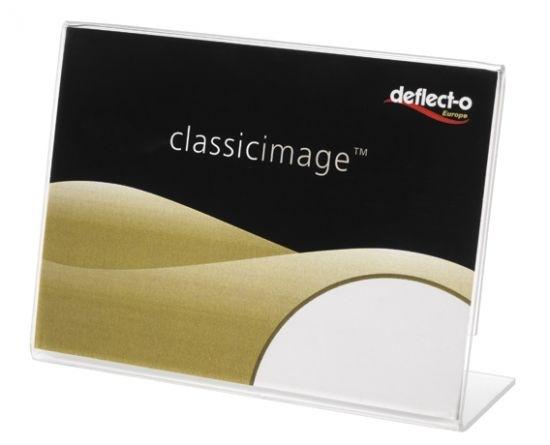 EXPOSITOR SOBREMESA CON FORMA DE L METACRILATO TAMAÑO 90 X 60 MM HORIZONTAL DEFLECTO 480301