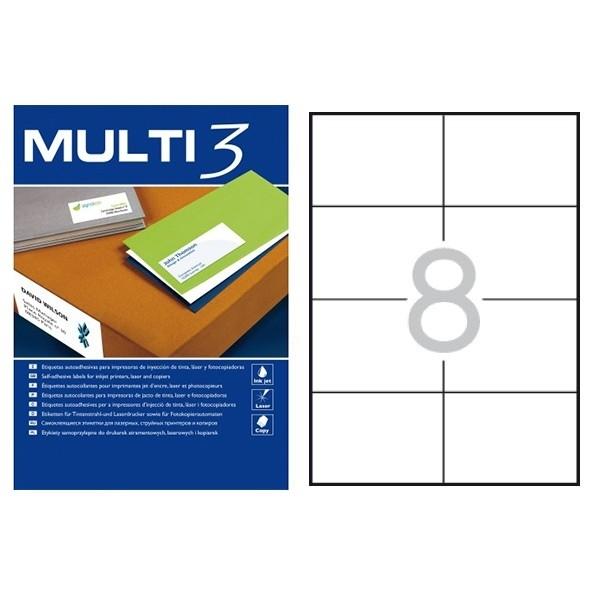 CAJA 100 HOJAS ETIQUETAS 105X74 MULTI 3 RF 04712