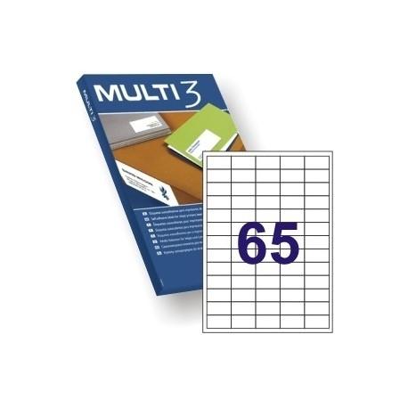 CAJA 100 HOJAS ETIQUETAS 38X21,2  MULTI 3 RF 04716