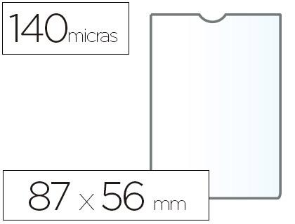 CAJA 100 FUNDAS PORTACARNETS 60Q NIF 87X56 MM PVC TRANSPARENTE 140 MICRAS ESSELTE RF. 46001