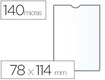 C/ 100 FUNDAS PORTACARNETS 75Q 78X114 MM PVC TRANSPARENTE 140 MICRAS ESSELTE RF. 46003