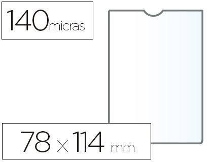 CAJA 100 FUNDAS PORTACARNETS 75Q 78X114 MM PVC TRANSPARENTE 140 MICRAS ESSELTE RF. 46003